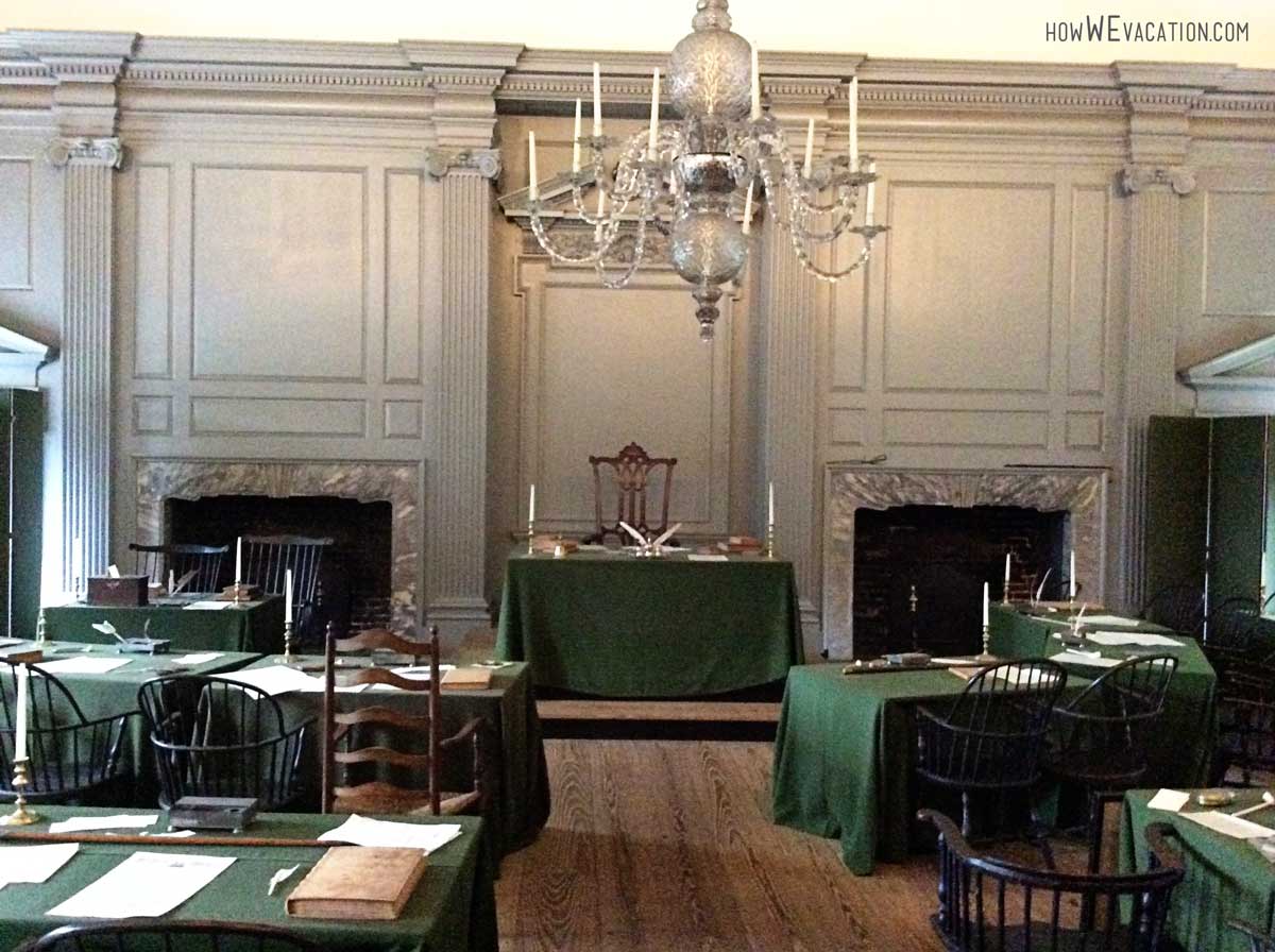 Room where Bill of Rights was signed at Independence Hall