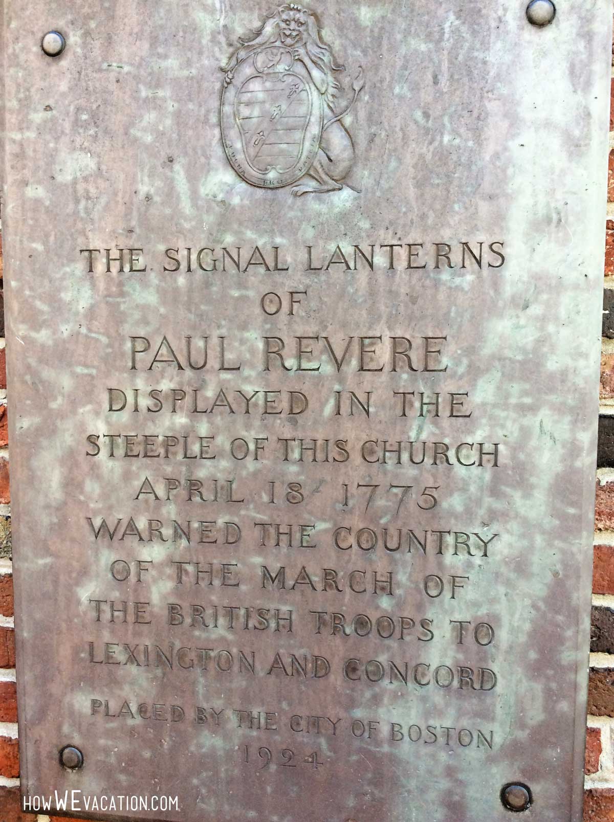 signal lanterns of paul revere