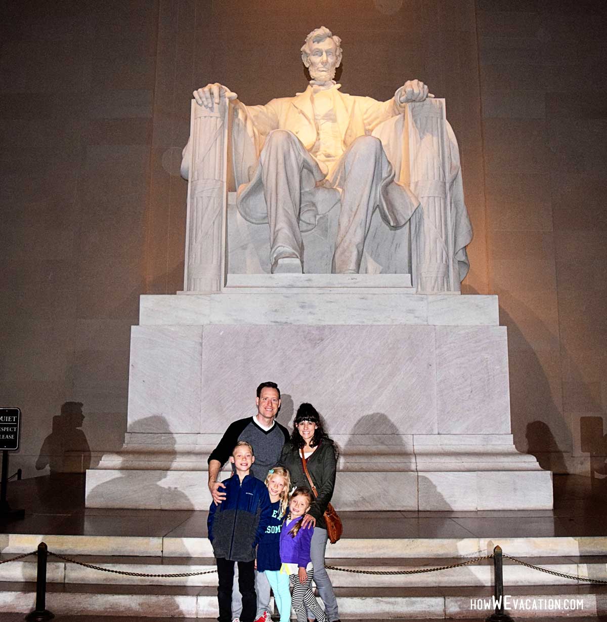 Lincoln Memorial with kids